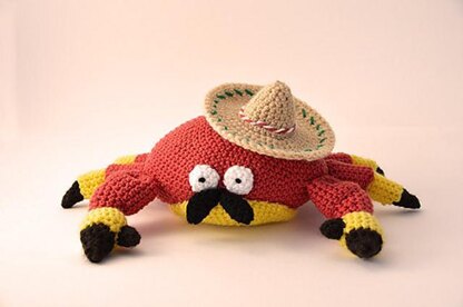 Crab Crochet Pattern, Crab Amigurumi, Sombrero Crab Pattern