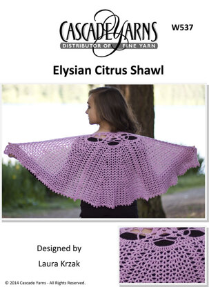 Citrus Shawl in Cascade Elysian - W537