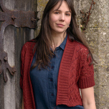 Kimono Shrug in The Fibre Co. Road to China Lace - Downloadable PDF