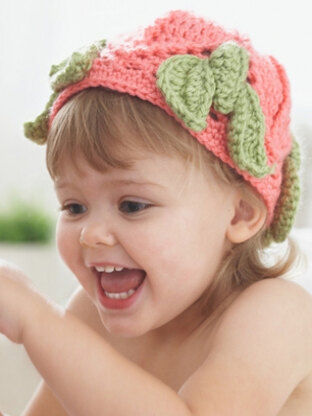 Leaf It To Me Baby Hat in Caron Simply Soft Collection - Downloadable PDF