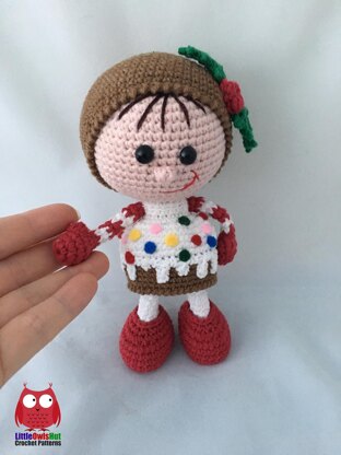 172 Doll in a Christmas Muffin outfit
