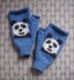 Panda Face fingerless gloves/mitts