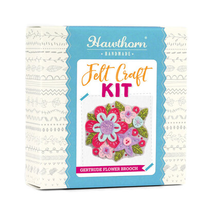 Hawthorn Handmade Gertrude Flower Brooch Felt Craft Kit
