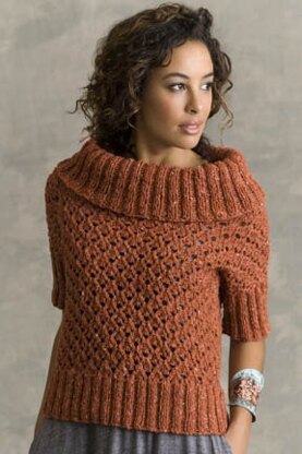 Chesterton Cowl-Collar Top in Tahki Yarns Tara Tweed