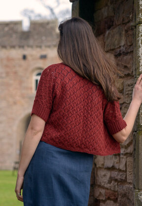 Kimono Shrug in The Fibre Co. Road to China Lace - Downloadable PDF