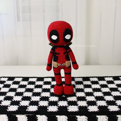 Big Deadpool Amigurumi Crochet Pattern – Digital PDF Fanart