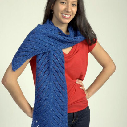Two Directional Eyelet Scarf in Plymouth Yarn Holiday Lights - 2297 - Downloadable PDF