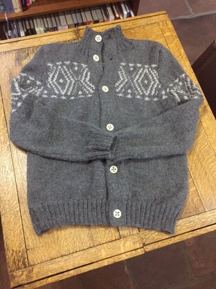 Mens chunky knit cardigan / jacket