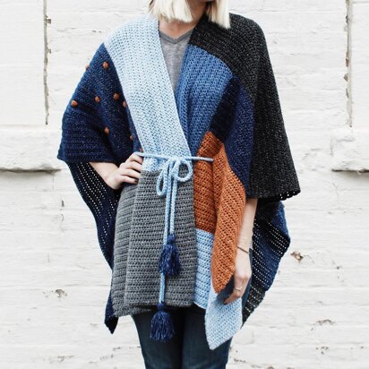 Shades of Indigo Poncho