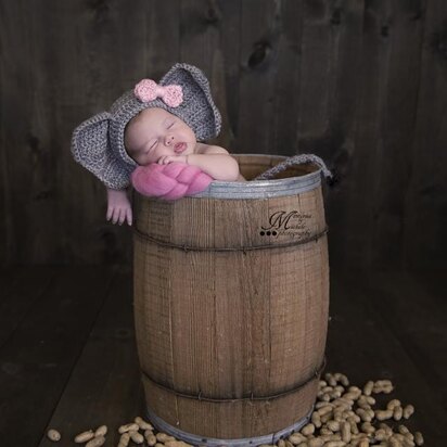 Newborn Elephant Hat and Tail Photo Prop