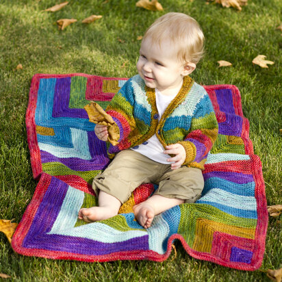 Rocketry Baby Cardigan in Dream in Color Classy