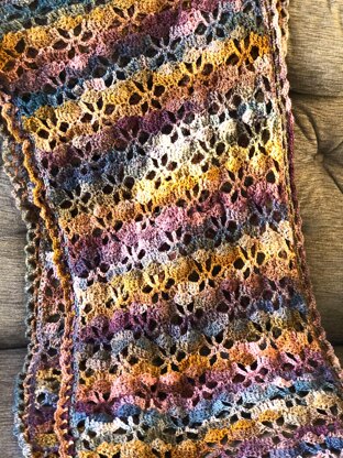 Hibiscus Rose Shawl Wrap Crochet Pattern