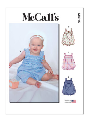 McCall's Infants' Rompers M8315 - Sewing Pattern