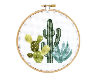 The Stranded Stitch Desert Cacti Cross Stitch Kit - 5 inches