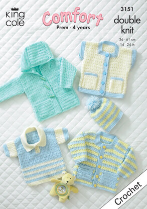 Baby Garments in King Cole Comfort DK - 3151