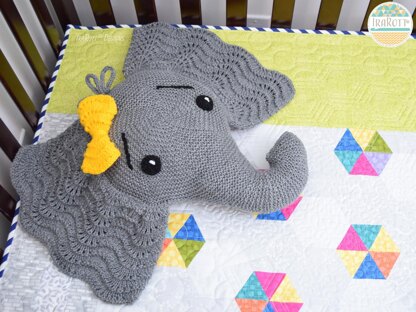 Josefina and Jeffery Knit Elephant Pillow