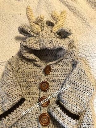 Crochet Baby Deer Snowsuit