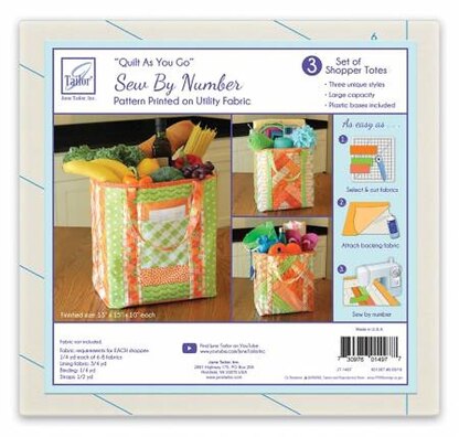 June Tailor Inc Quilt As You Go Utility Shoppers Totes - 3pk