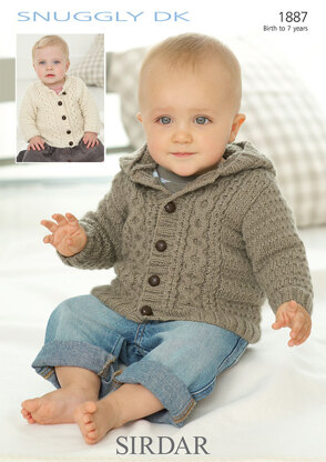 Round Neck and Hooded Jackets in Sirdar Snuggly DK - 1887 - Downloadable PDF