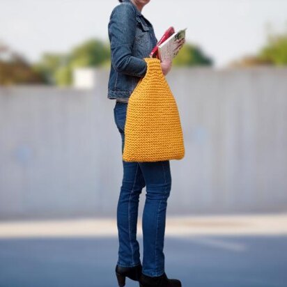 Chunky knit grocery bag