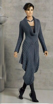 Knit Maxi LONG SLEEVE  Shawl Collar Ribbed Dress.