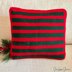 Christmas Wreath Bobble Stitch Pillow