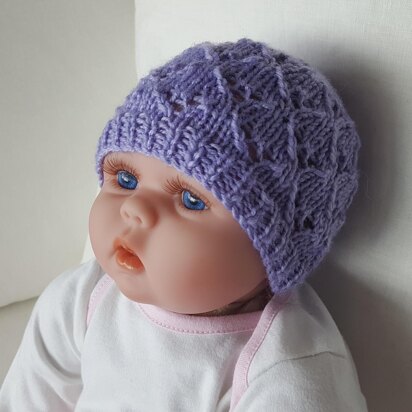 Libby - babies lace stitch hat