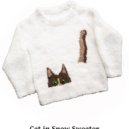 Cat in the snow sweater