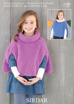 Cape in Sirdar Snuggly Snowflake Chunky and Ophelia - 2445 - Downloadable PDF