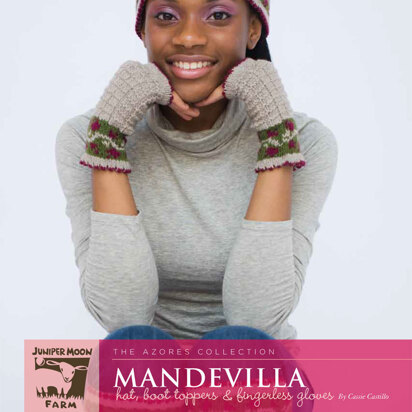 Mandevilla Hat/Boot Toppers/Fingerless Gloves in Juniper Moon Farm Tenzing - Downloadable PDF