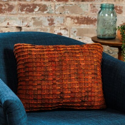 Chain Stitch Pillow on a Rigid Heddle Flip Loom Weaving - Summer 2024