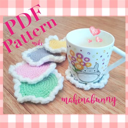 Snow Puff Pastel Coasters