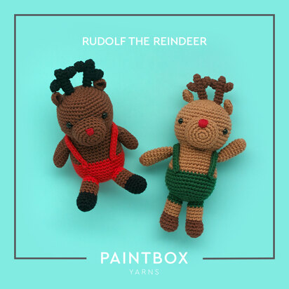 Rudolph the Reindeer - Free Toy Crochet Pattern For Christmas in Paintbox Yarns Cotton Aran by Paintbox Yarns