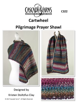 Pilgrimage Prayer Shawl in Cascade Yarns Cartwheel - C322 - Downloadable PDF