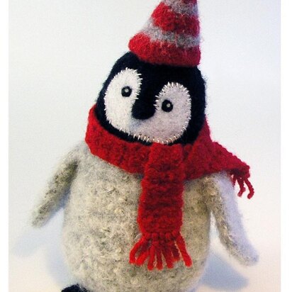 Felted Wool Penguin Chick