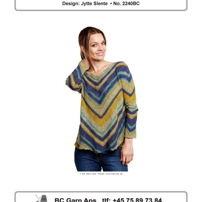 Stripes & Squares Blouse in BC Garn Tussah Tweed & Jaipur Silk Fino - 2240BC - Downloadable PDF