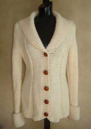 #63 Charming Shawl-Collared Cardigan.