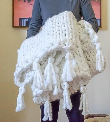Thick, Cozy, Chunky Knit Blanket