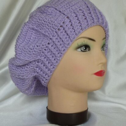 Crochet Baby Girl Lady Beret Front Post Beret