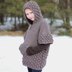 Hooded Raspberry poncho