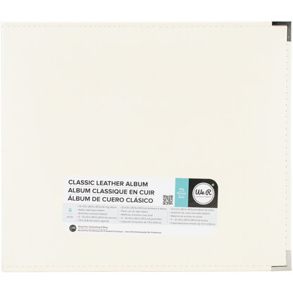 We R Memory Keepers We R Classic Leather D-Ring Album 12"X12" - Vanilla
