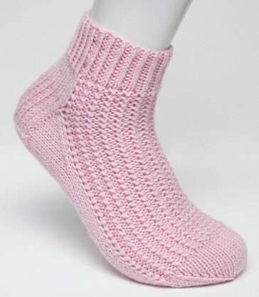 Pink Bubblegum Socks - Cuff Down (DK)