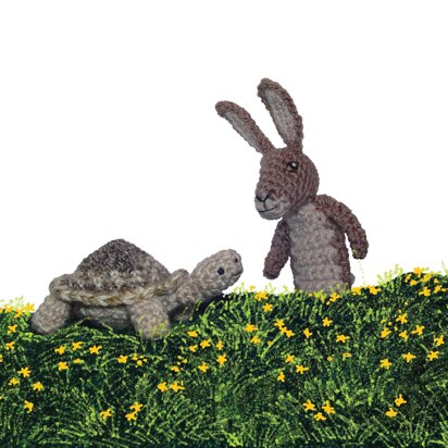 Tortoise and Hare Finger Puppets