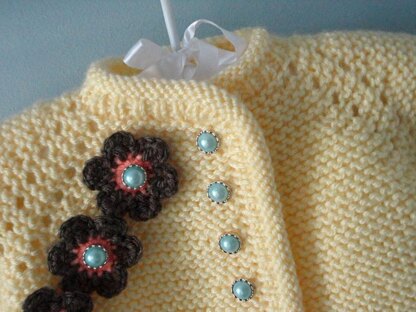 Knitting PATTERN Baby Girl Cardigan Charlotte