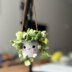 Cute pothos plant crochet pattern, potted flower crochet PDF pot plant pattern flowered crochet decor English pdf pattern US term