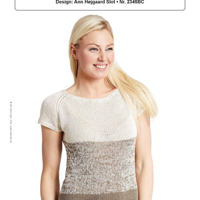 Silk Jumper with Eyelet Pattern on the Back in BC Garn Jaipur Silk Fino - 2345BC - Downloadable PDF