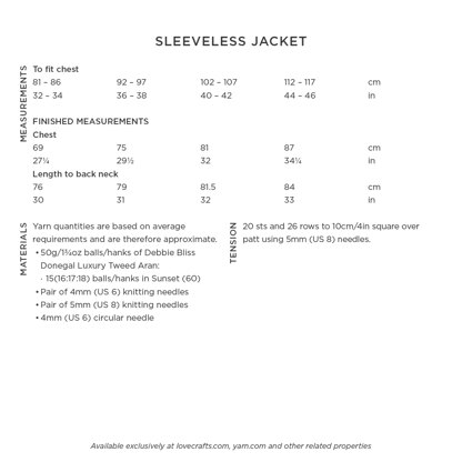 Debbie Bliss Sleeveless Jacket PDF