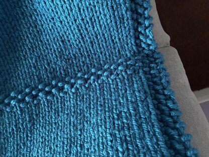 Moss Stitch Hearts Blanket