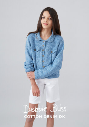 Loveday Jacket - Knitting Pattern in Debbie Bliss Cotton Denim DK