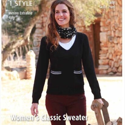 Women's Classic Sweater in Patons Merino Extrafine